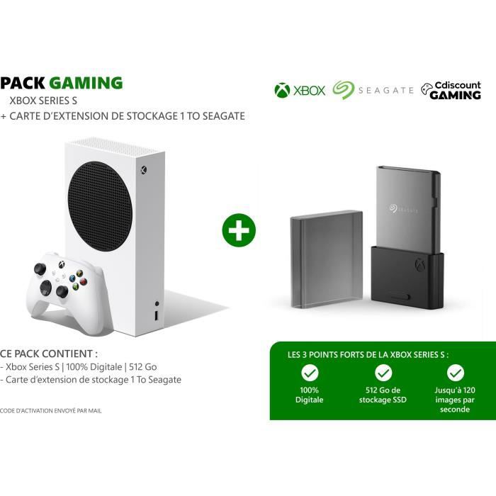 Console Xbox Series S - 512Go + Carte d'extension de stockage - BSA  DESTOCKAGE